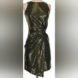 Aqua Black & Gold Cocktail Dress - NWT